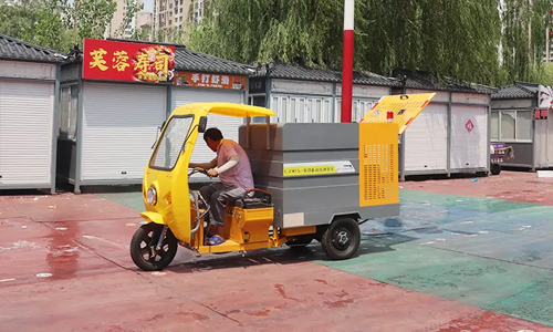 三輪高壓清洗車街道清潔效率高，效果好