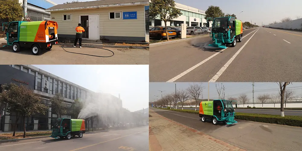 四輪高壓清洗車_小區高壓清洗車_物業小型高壓沖洗車_園區高壓清洗車