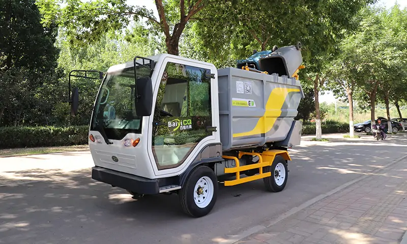 純電動(dòng)小型垃圾車(chē)，市政物業(yè)街道垃圾轉(zhuǎn)運(yùn)，操作簡(jiǎn)單又靈活！