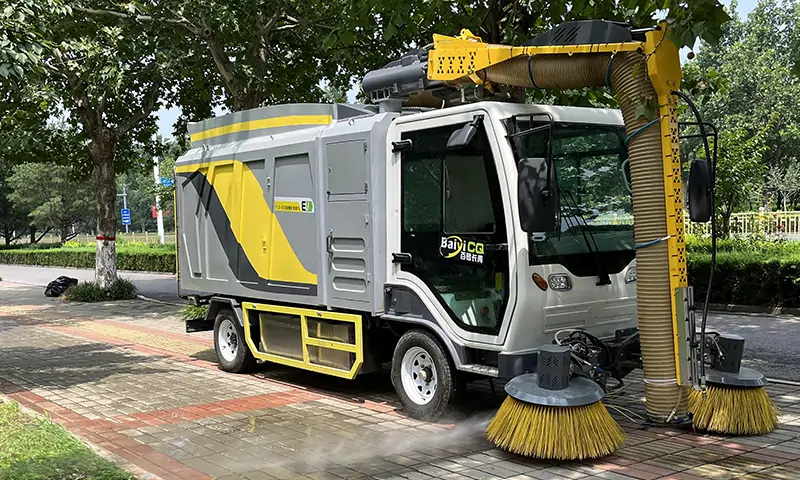 小型樹葉收集車BY-T50，秋季城市樹葉收集輕松便捷